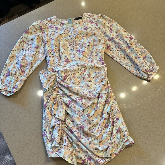 Vici Pastel Floral Mini Dress with Puff Sleeves - Picture 2 of 6